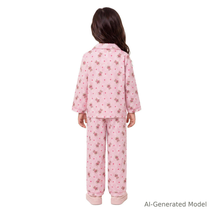 Girls & Tween Pajama Set | Teddy Hearts