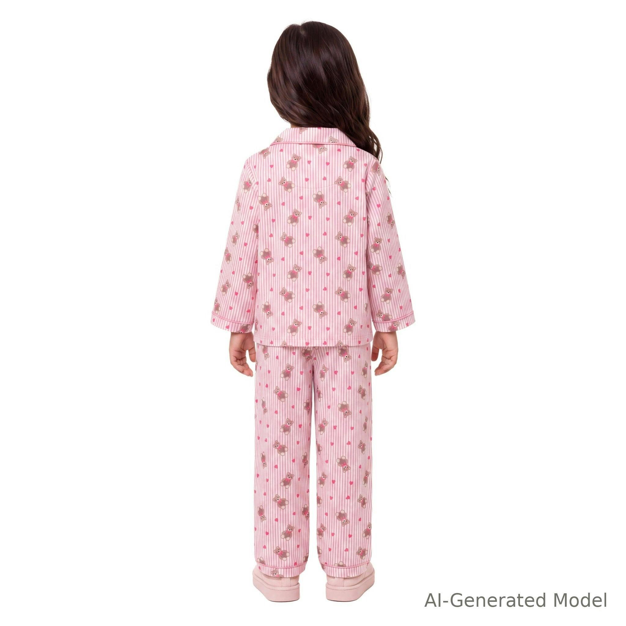 Girls & Tween Pajama Set | Teddy Hearts
