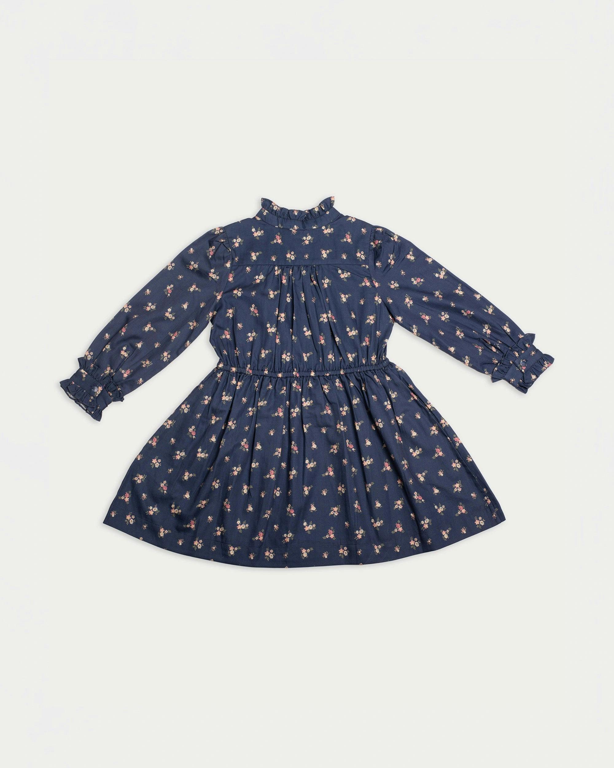Dawn Dress - Ditsy Bouquet Navy