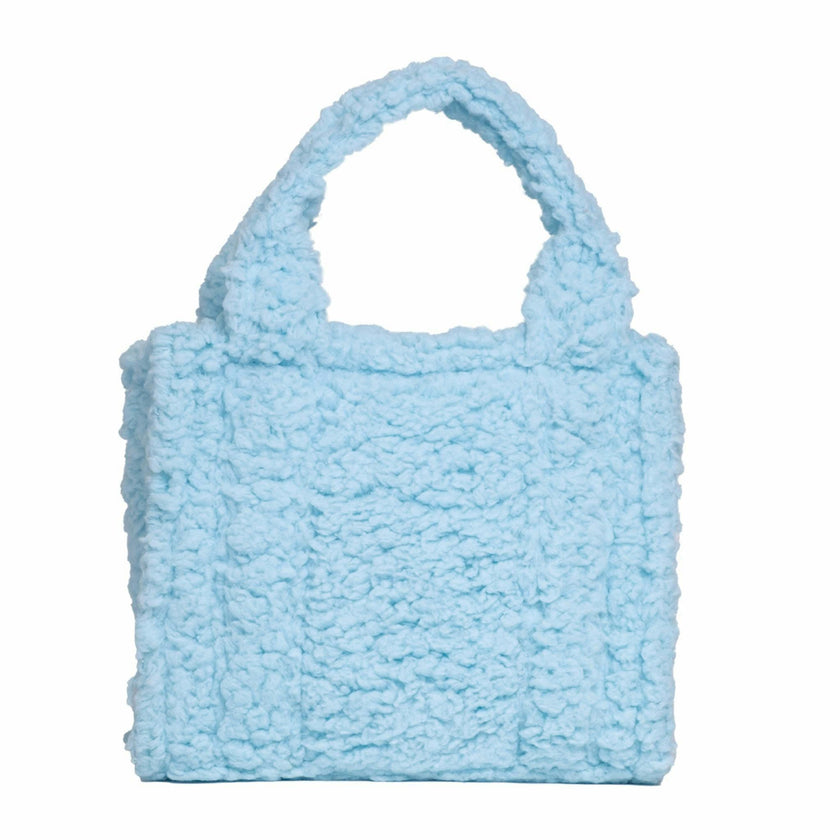 Sherpa Tote Bag – Cozy, Colorful & Convertible with Matching Coin Purse, Sweet Cats