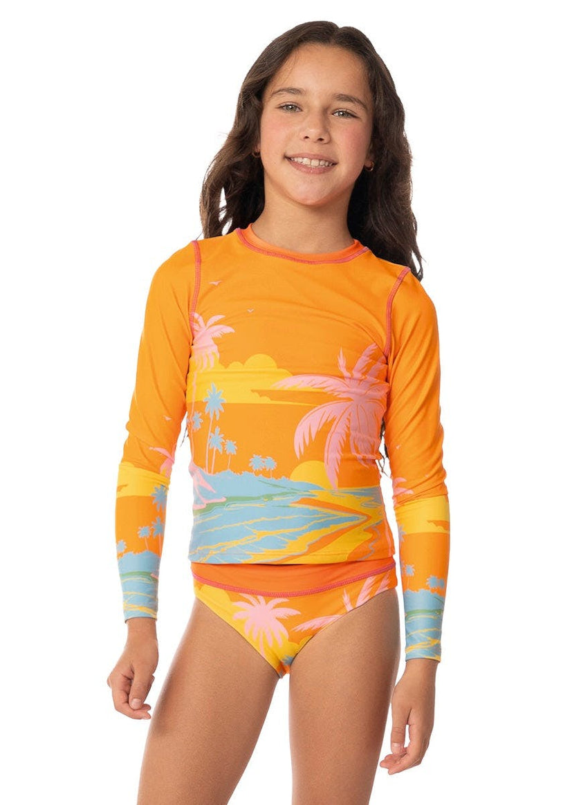 Maaji Sunlit Palms Odyssey Girls Rashguard Set