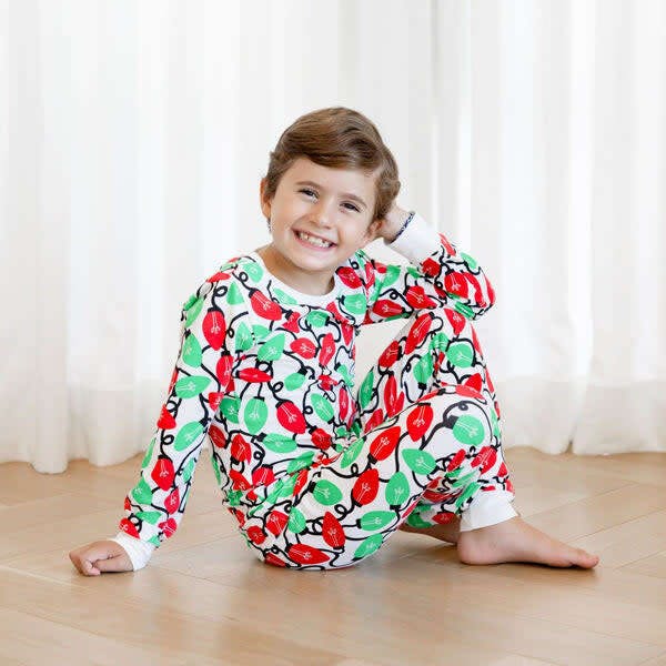 Organic Kids Pajamas - Holiday Lights