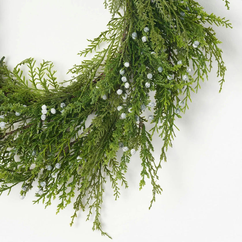 Seeding Winter Juniper Berry Greenery Classic Holiday Front Door Wreath