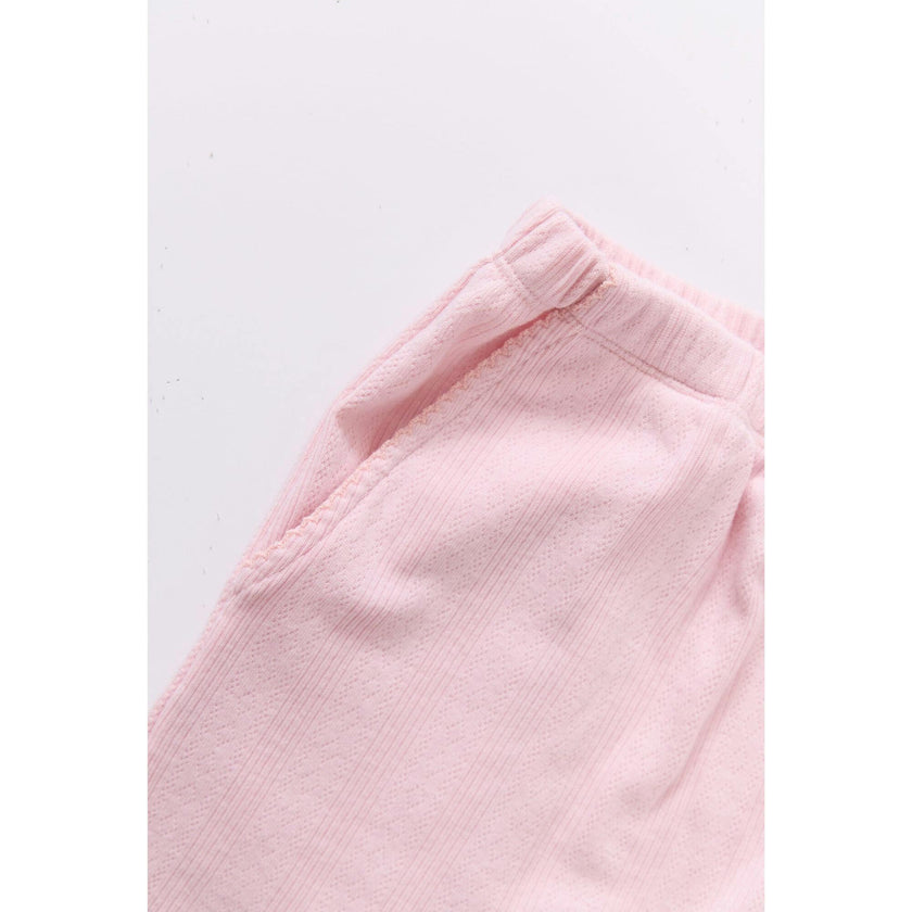 Girls Pointelle Short in Peony Pink