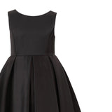 Black Redwooda Satin Bow-Back Dress