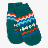 Kids knit mittens in fair isle