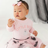 Little Boo Patch Halloween Long Sleeve Romper