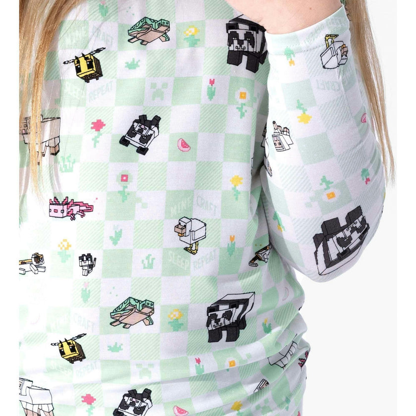 Minecraft Sleep Repeat Kids Pajamas