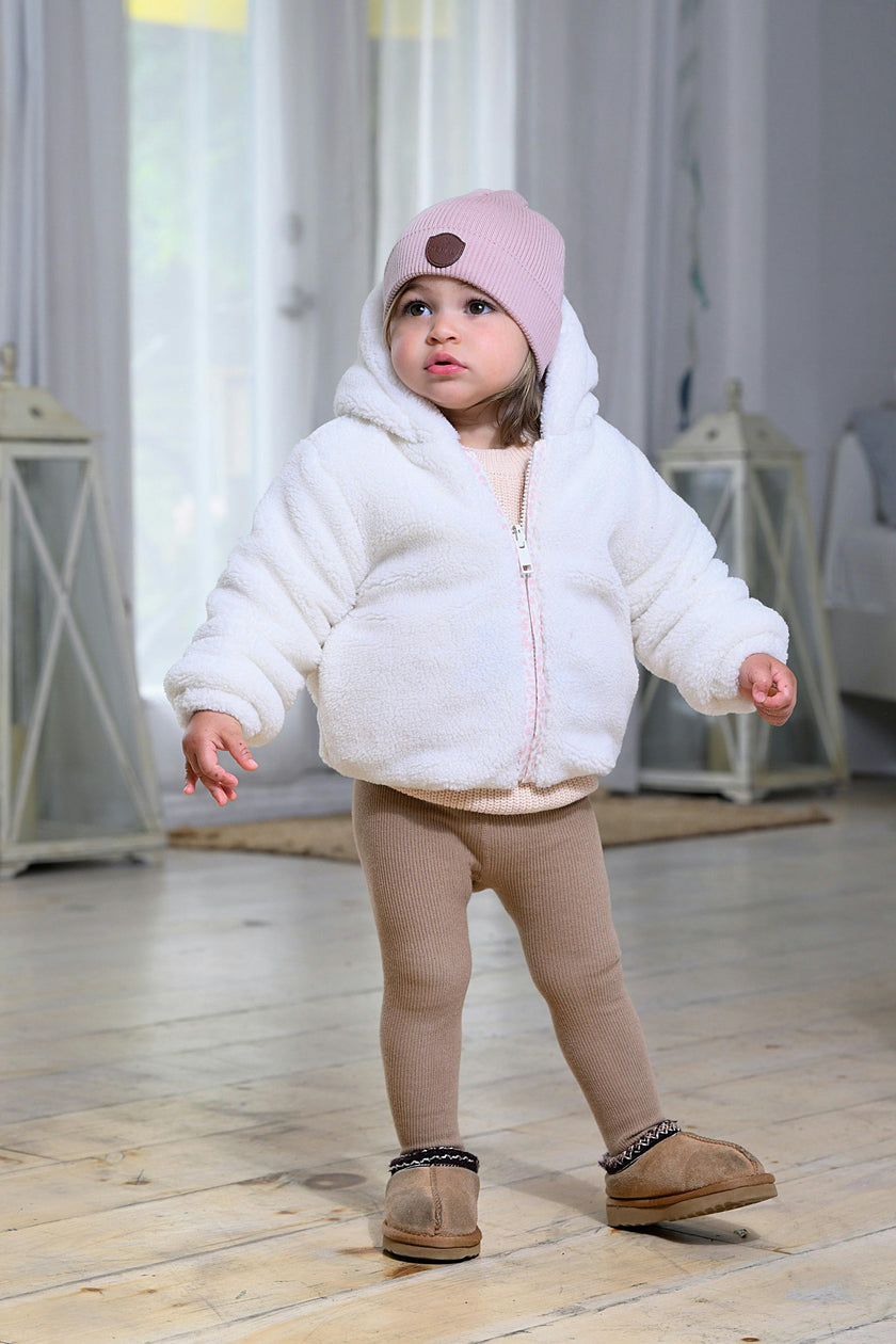 Teddy Bomber - Cream/Leopard
