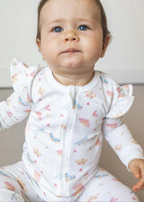Butterflies Pima Cotton Baby One-Piece Pajamas