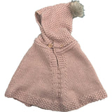 Poncho with hood, Cream