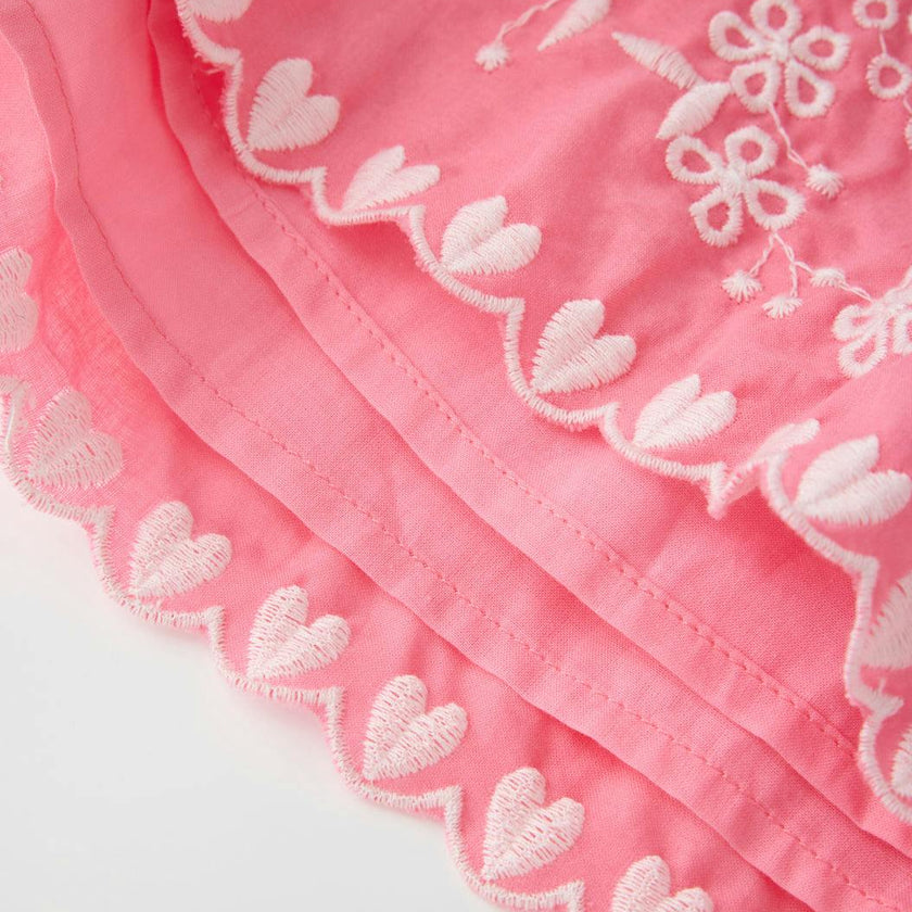 Selena Cotton Embroidered Romper