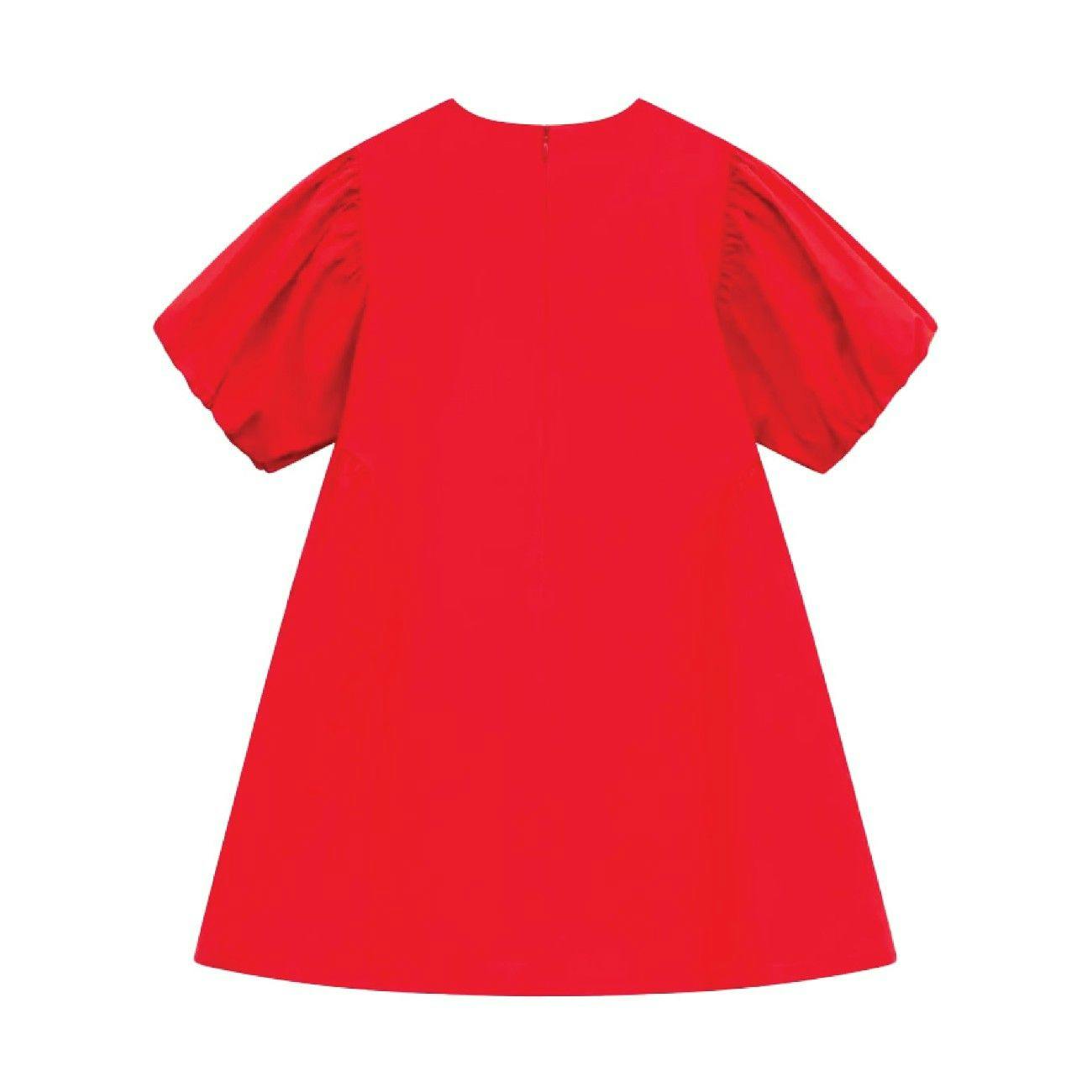 Lunar New Year' Embroidered Dress in Poplin