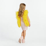 Radiant Yellow Fairy Wings Tulle Birthday Dress for Girls