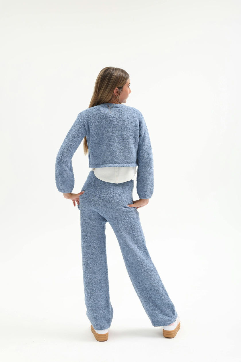 Sherpa Cropped Button Down Cardigan