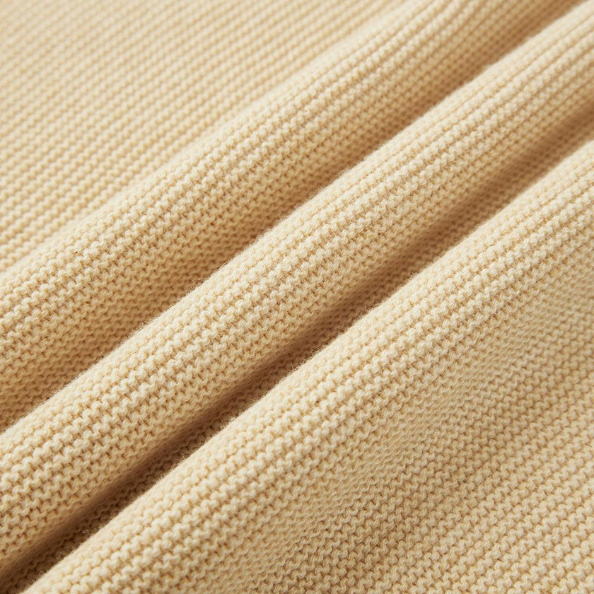 Khaki Knitted Blanket