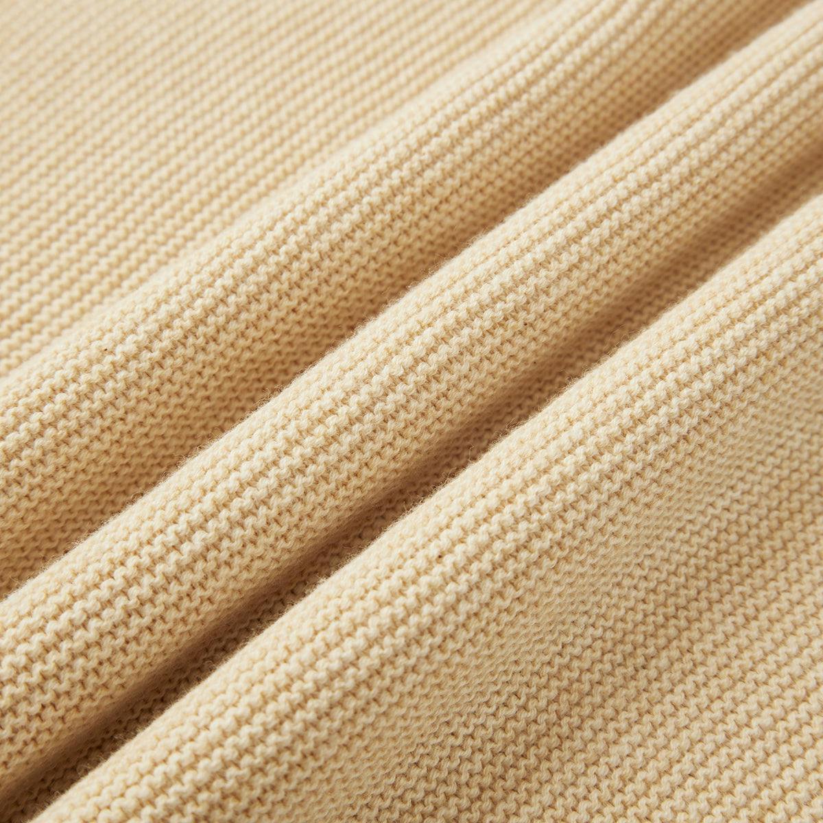 Khaki Knitted Blanket