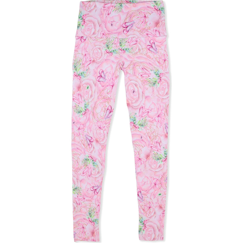 Ballet Bows High Waisted Legging, Pink