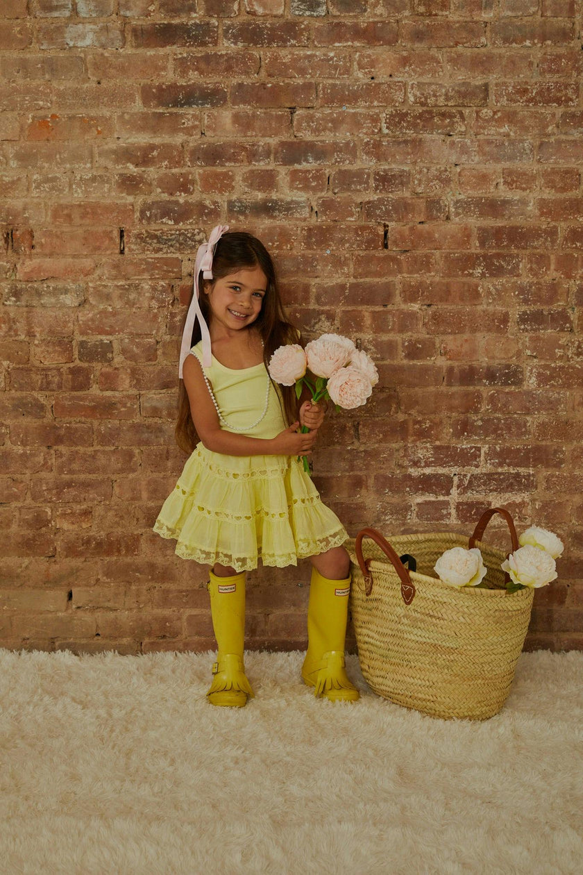Harlow Pastel Yellow Heart Cut Out Tank