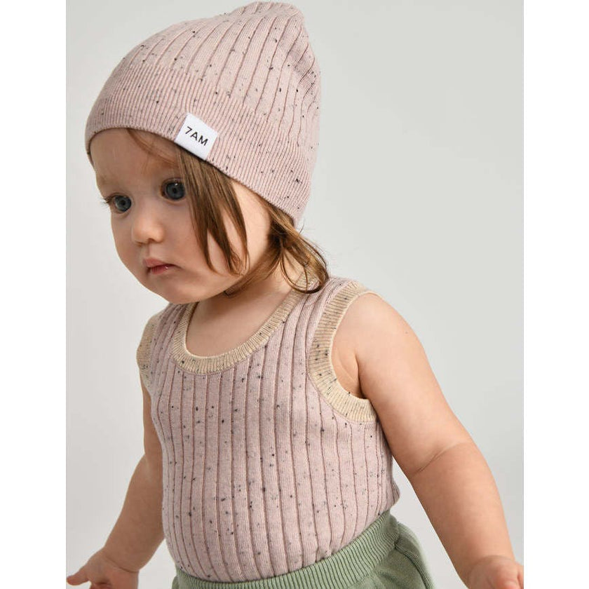 Baby Girls Hug Me Ribbed Contrast Trim Tank Top