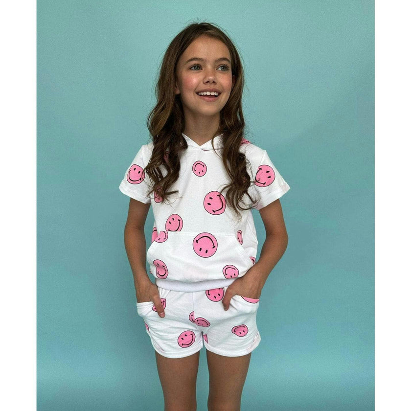 Pink Emoji Short Set