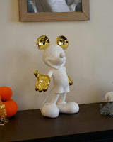 Mickey WELCOME White & Gold 12in