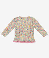 Edwina T-Shirt, Burgundy Coneflower Floral