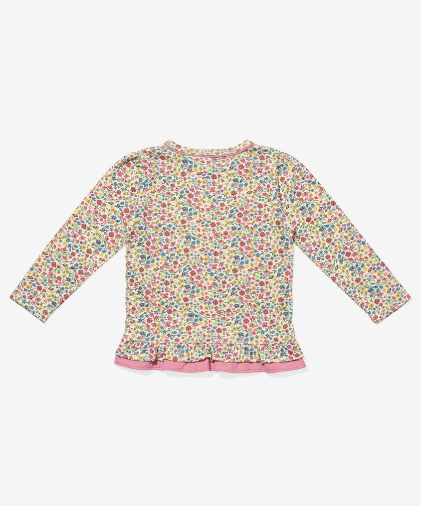 Edwina T-Shirt, Burgundy Coneflower Floral