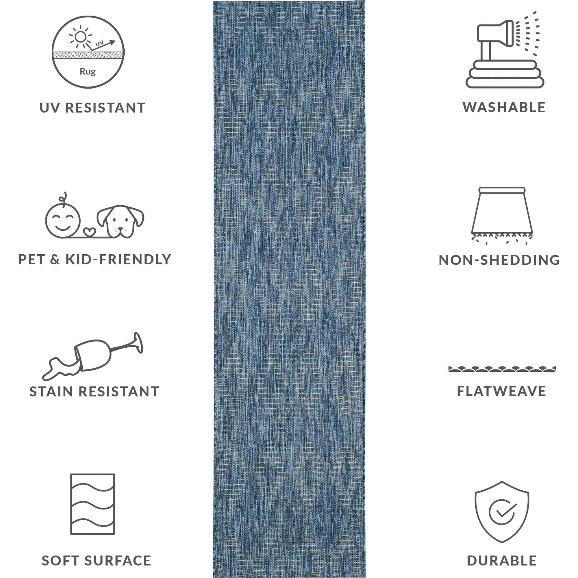Courtyard August Indoor/Outdoor Rug, Navy