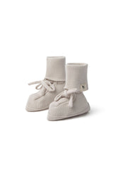 Knitted Polyester-Viscose Blend Booties