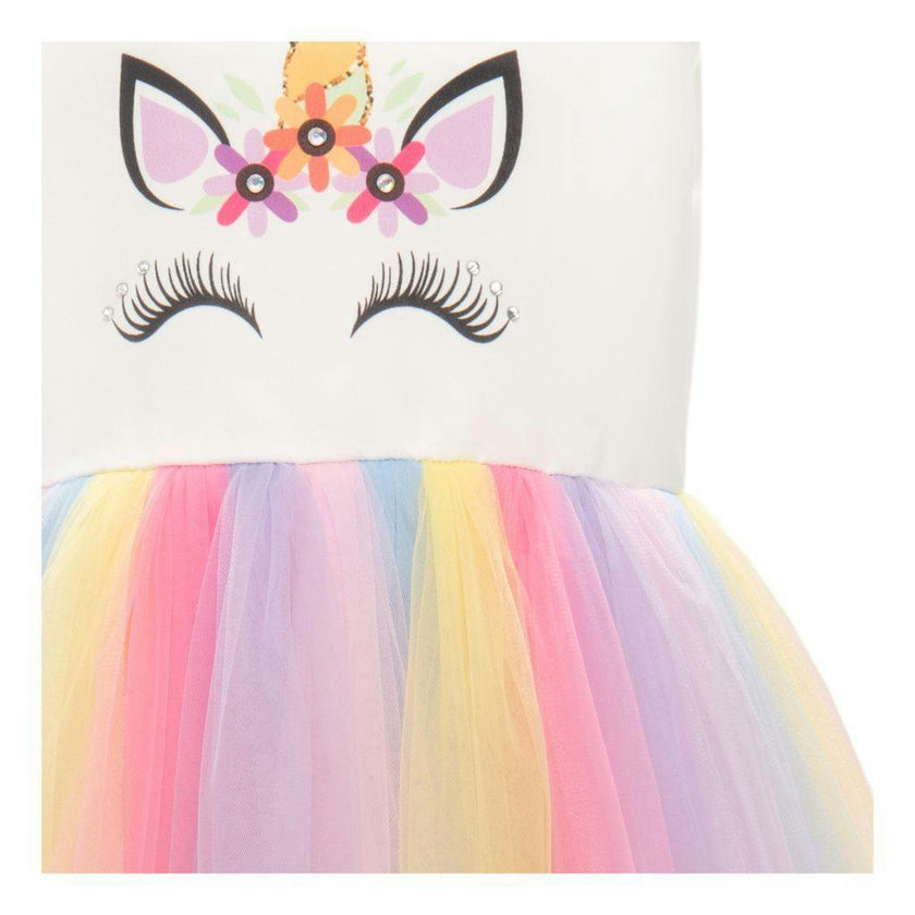 White Unicorn Rainbow Dress