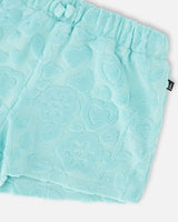 Terry Tank Top With Shorts Set Light Blue