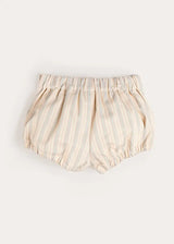 Brompton Stripe Pocket Detail Bloomers in Beige (6mths-3yrs)