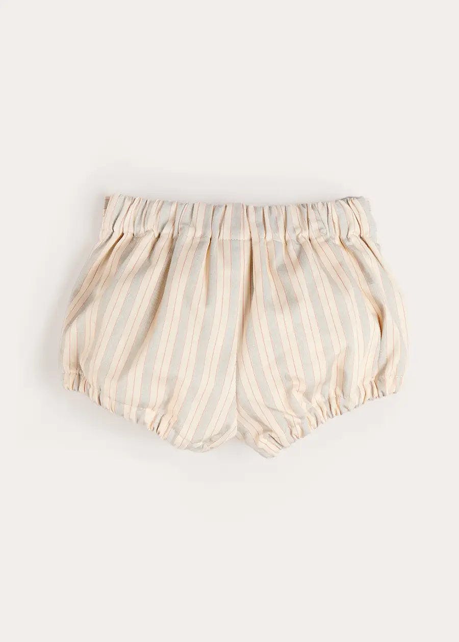 Brompton Stripe Pocket Detail Bloomers in Beige (6mths-3yrs)