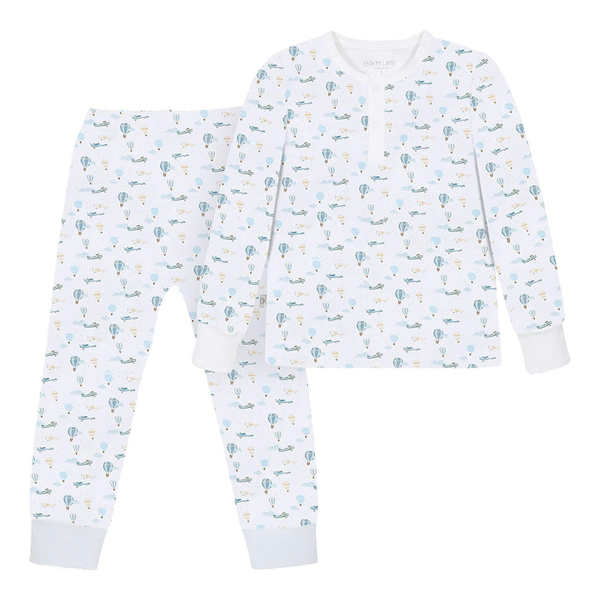 Little Airplanes Pima Long Pajama Set