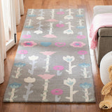 Kids Flora Rug, Grey
