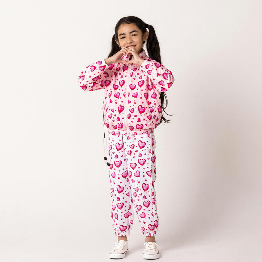 Max Reversible Rain Jacket Windbreaker, Hearts Galore