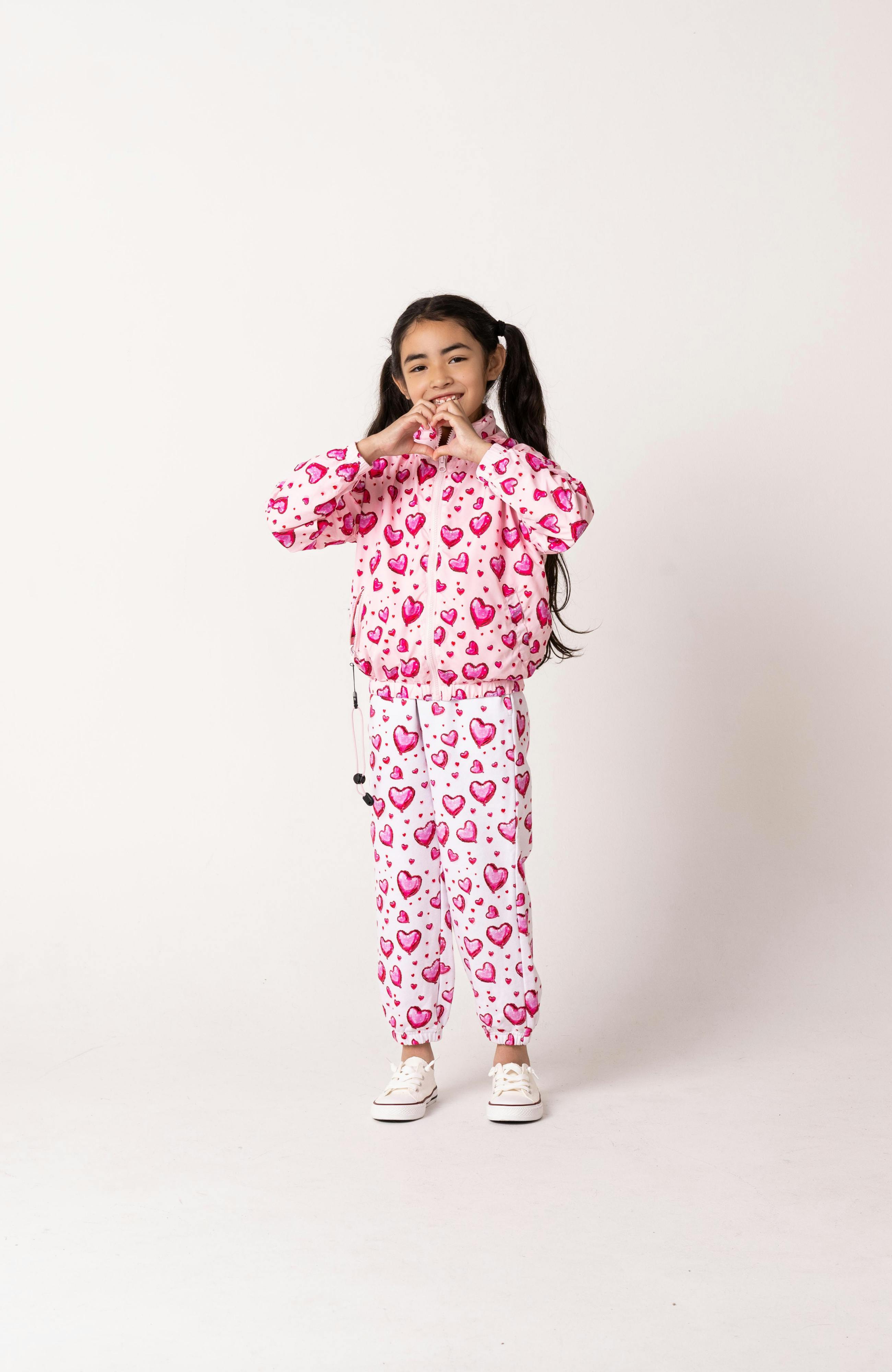 Max Reversible Rain Jacket Windbreaker, Hearts Galore