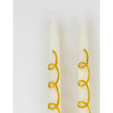 Gold Swirl Taper Candles
