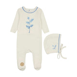 Stem Stitch Footie & Hat Set