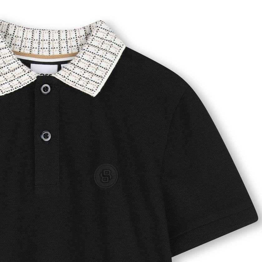 Black Slim-Fit Polo Shirt