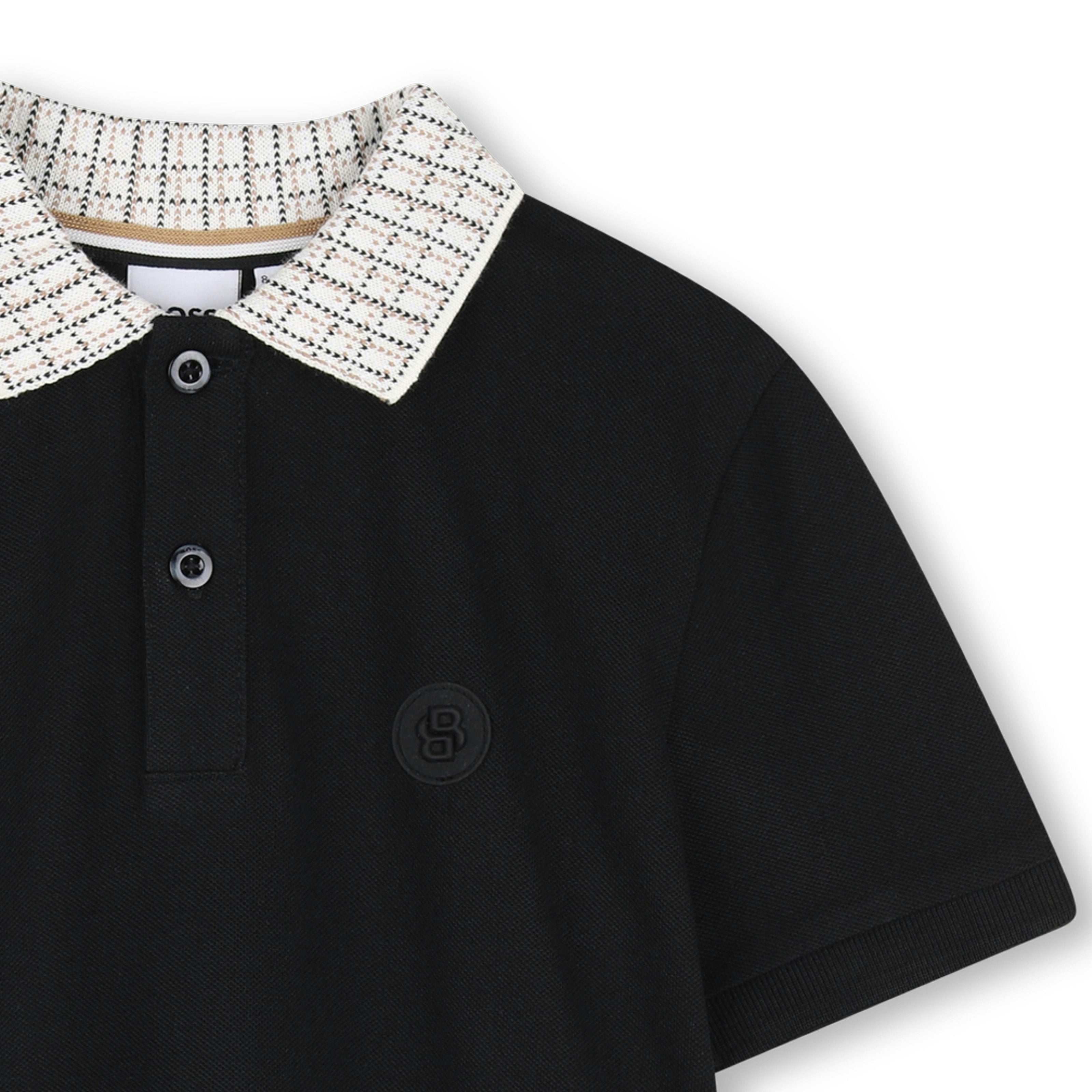 Black Slim-Fit Polo Shirt
