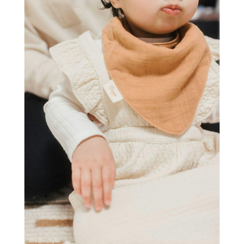 Willow 3-pc. Muslin Baby Bib Set (Copper/Leaf)