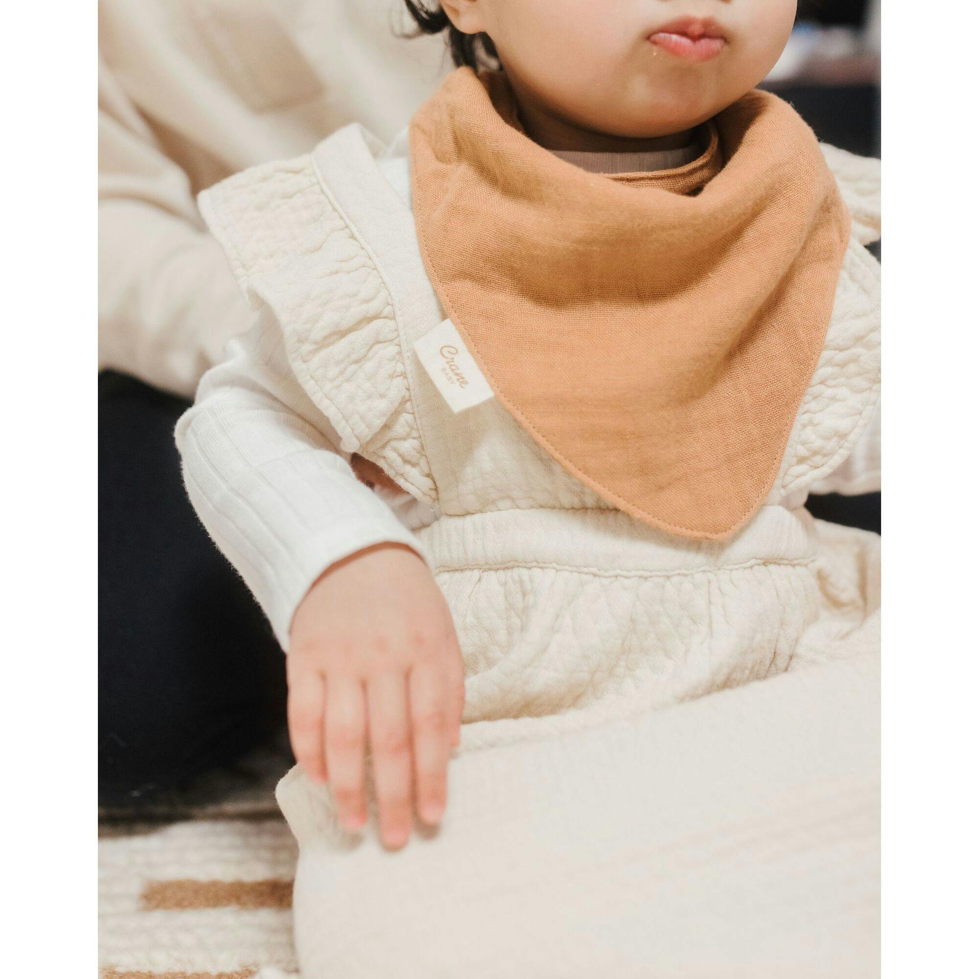 Willow 3-pc. Muslin Baby Bib Set (Copper/Leaf)