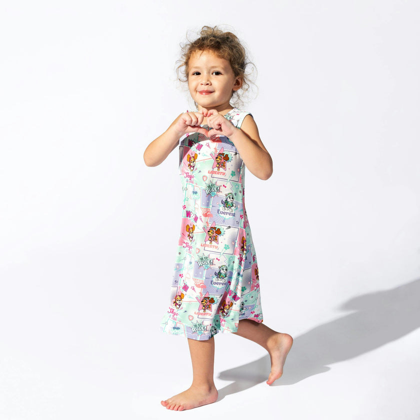 PAW Patrol: Comic Girl Pups Bamboo Girls' Sleeveless Dress