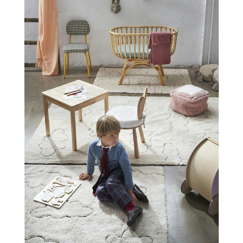 Clouds RugCycled Washable Rug. Natural