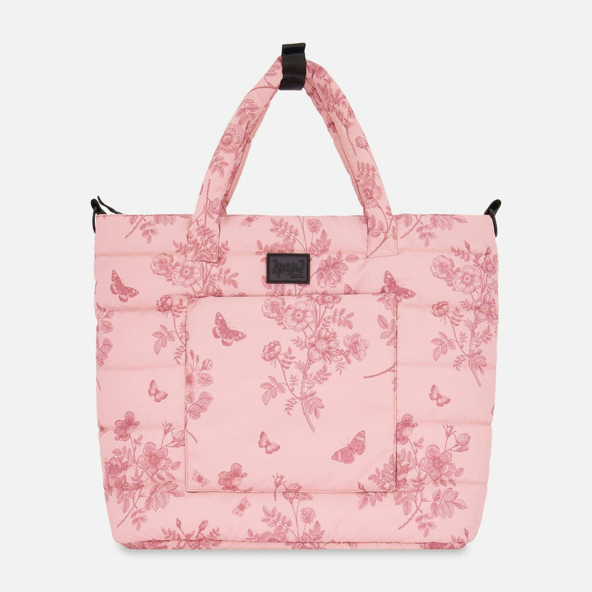 Changing Tote Printed Watercolor Roses