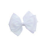 Sparkle White Bow Hair Clip Set