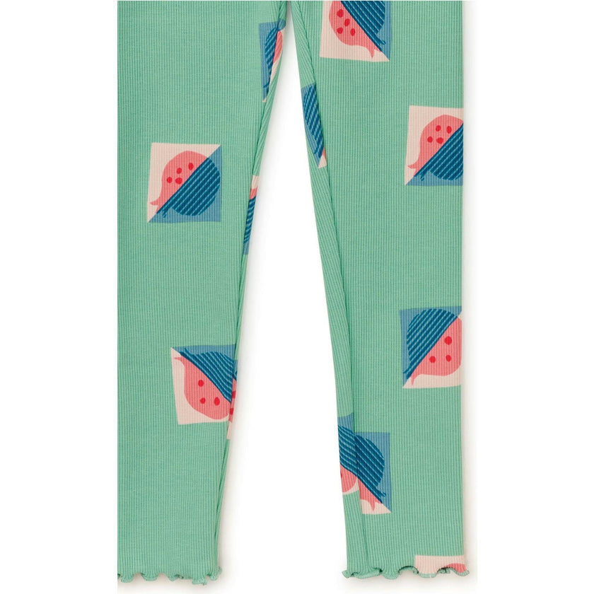 Modern Print Ribbed Leggings, Multi