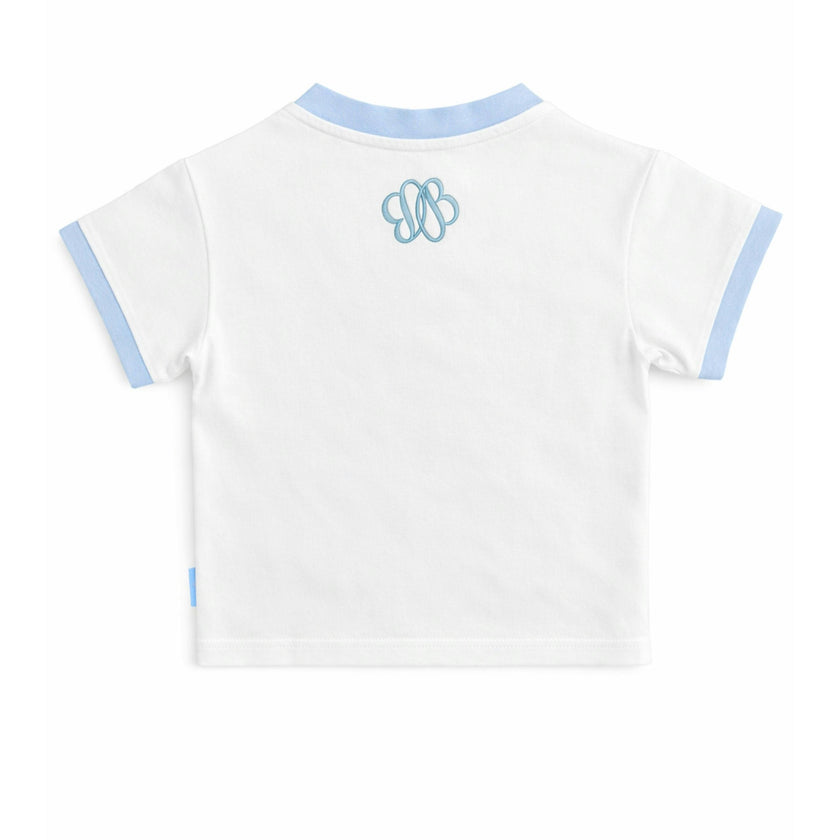 Blue Seersucker Pocket T-Shirt